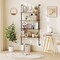 Costway 2 PCS 4-Tier Ladder Shelf Bookshelf Industrial Wall Shelf with Metal Frame Rustic